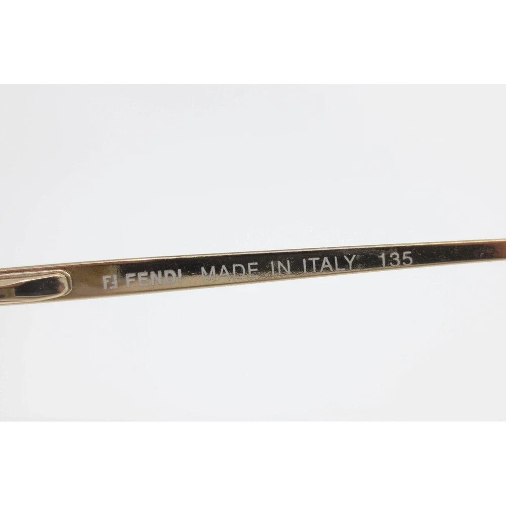 Fendi F524 Moss Gold Green Oval Metal Eyeglasses Frames Italy 135mm 38450